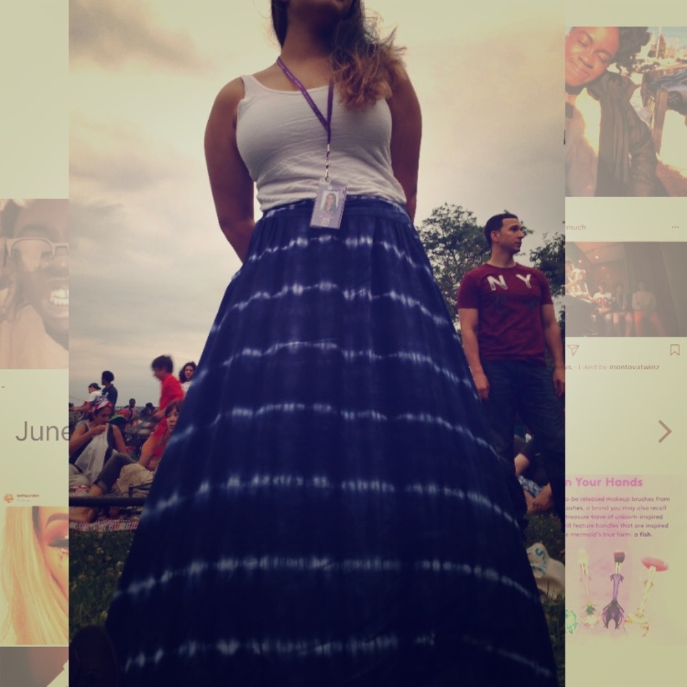 Blue Tie Dye Skirt